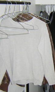 white clothes rail
